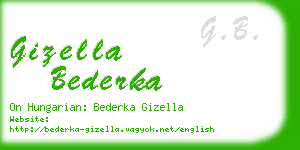 gizella bederka business card